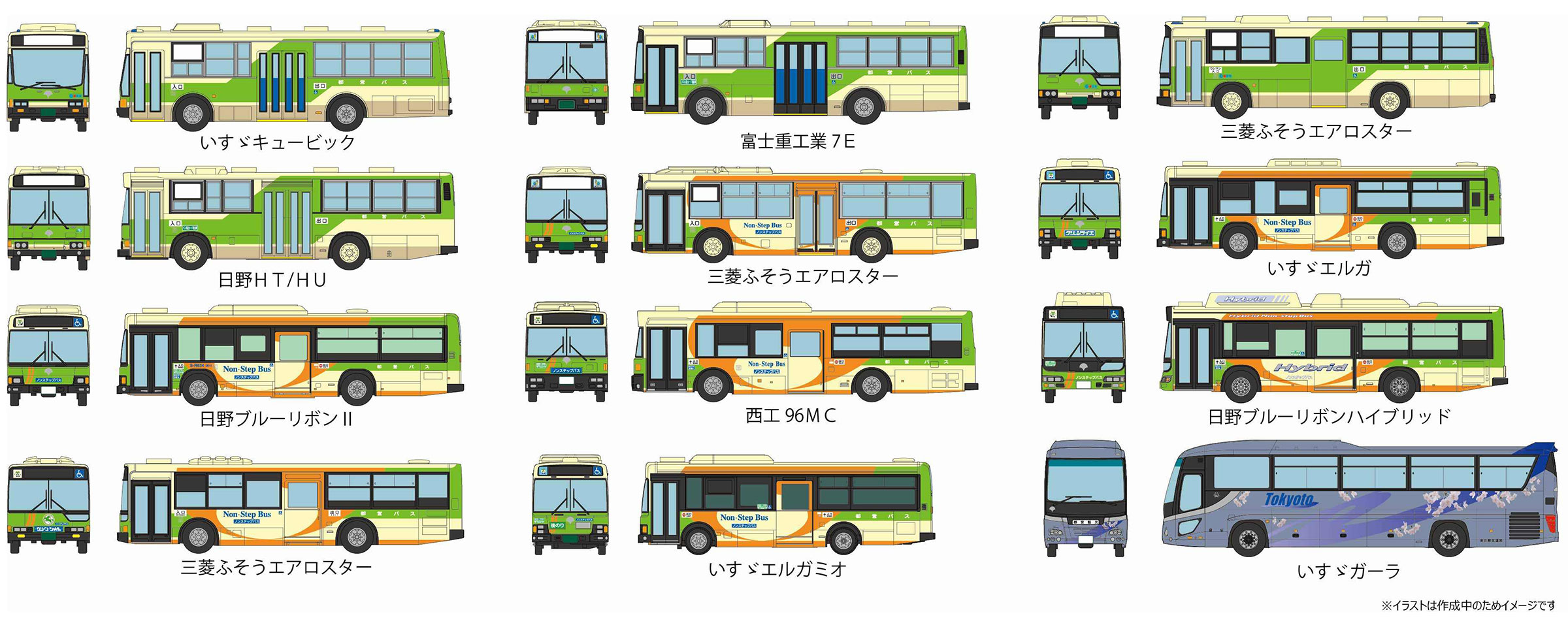 バスコレで都バス13種 川崎鶴見臨港バスコラボ車やタンクローリーも