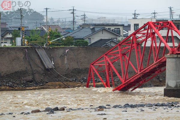 赤い鉄橋」被災の上田電鉄別所線 全線開通にめど 千曲川橋梁の