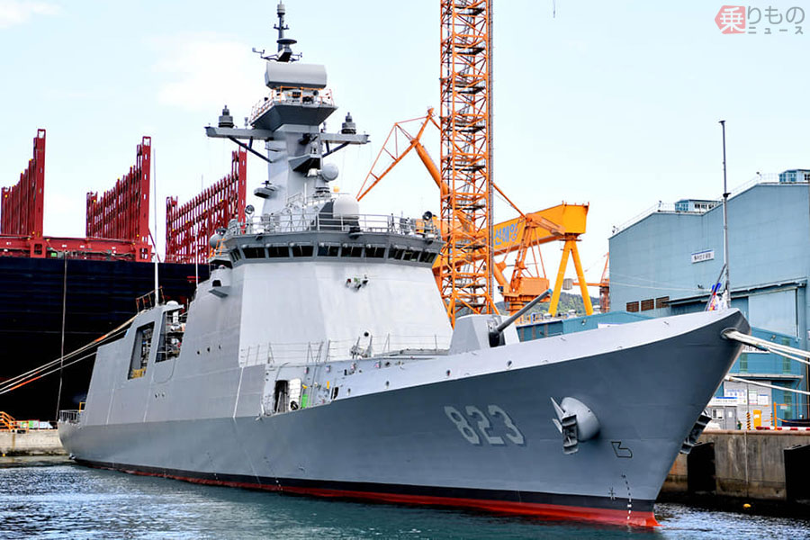 韓国海軍 新型フリゲート「テジョン」進水 艦名は朝鮮半島の交通の要所