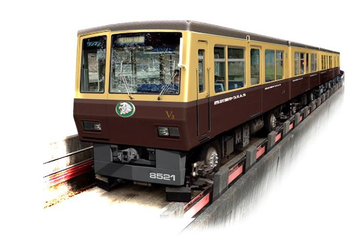 西武山口線に「西武園ゆうえんちラッピング電車」 1960年代の