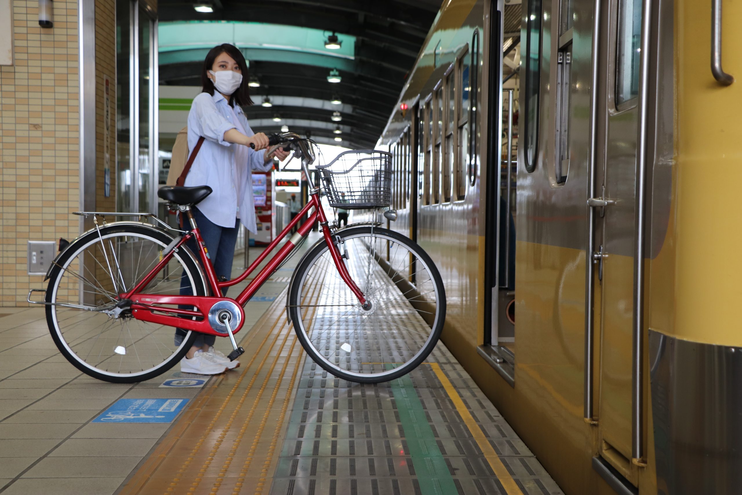 電車自転車ママチャリ