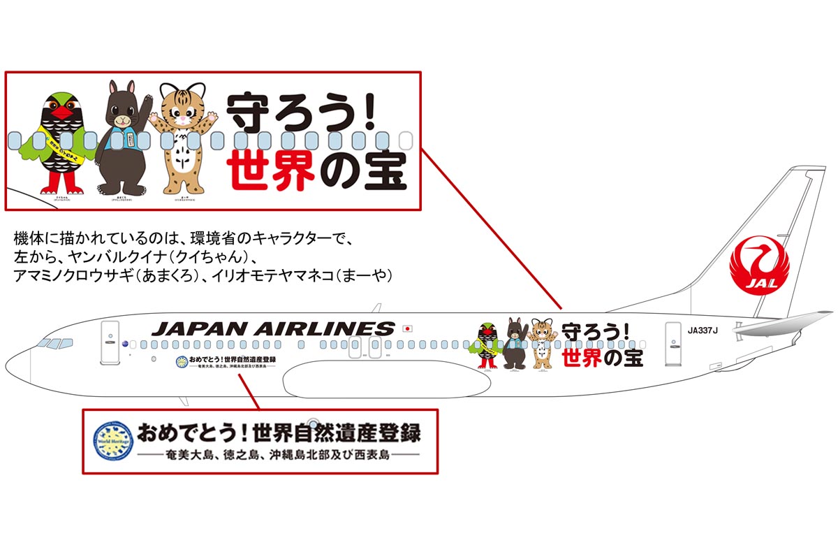 BOEING 737-800 JAL JA329J おめでとう！世界文化遺産登録