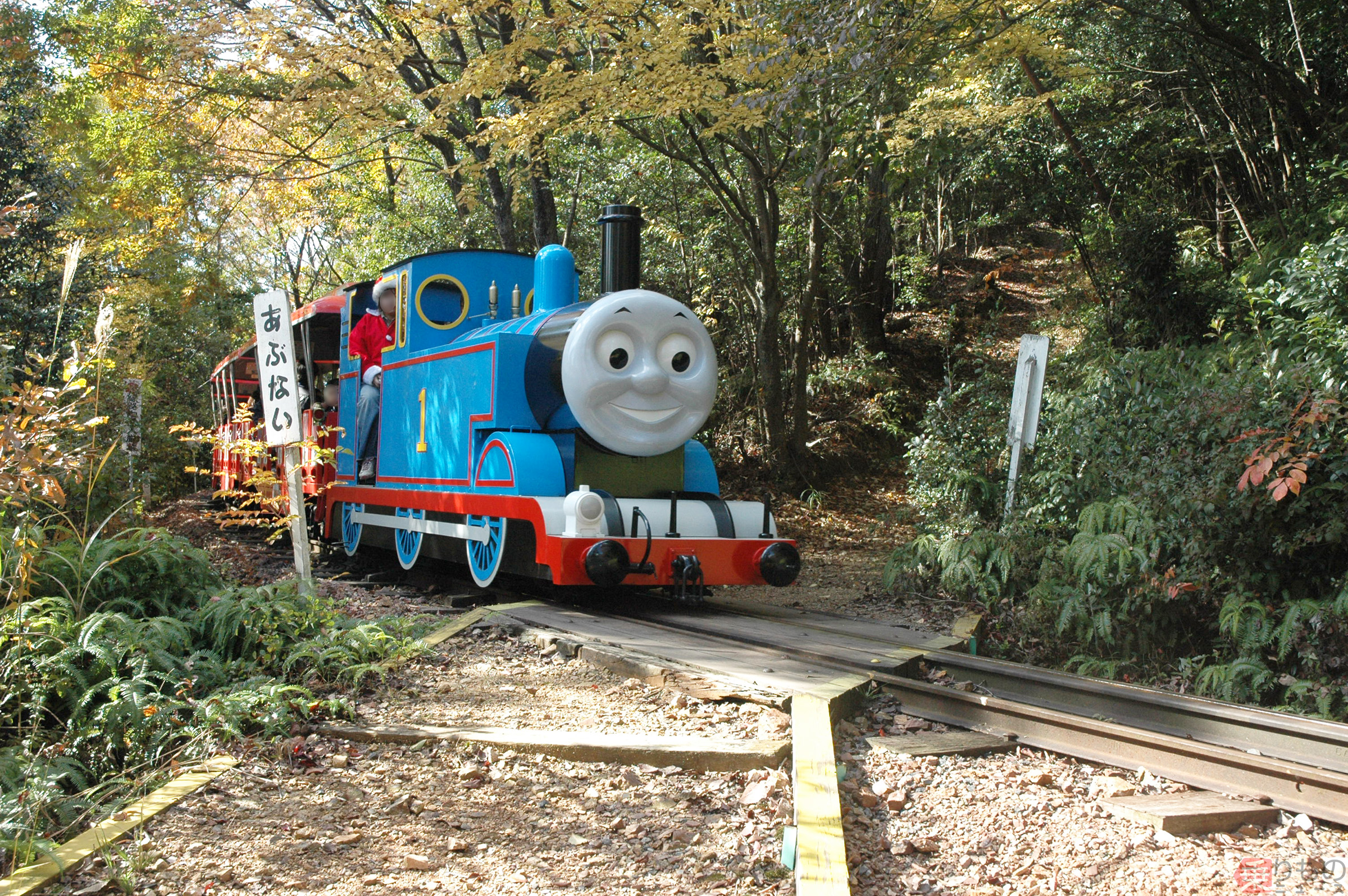 登山道を歩いていたらトーマスが横切った!? 愛知に実在、山道に突如現