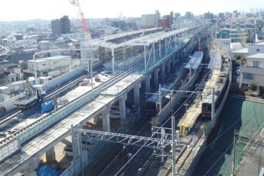 名鉄瀬戸線の上り線3月高架化 喜多山駅も一部高架に 名二環地上の踏切