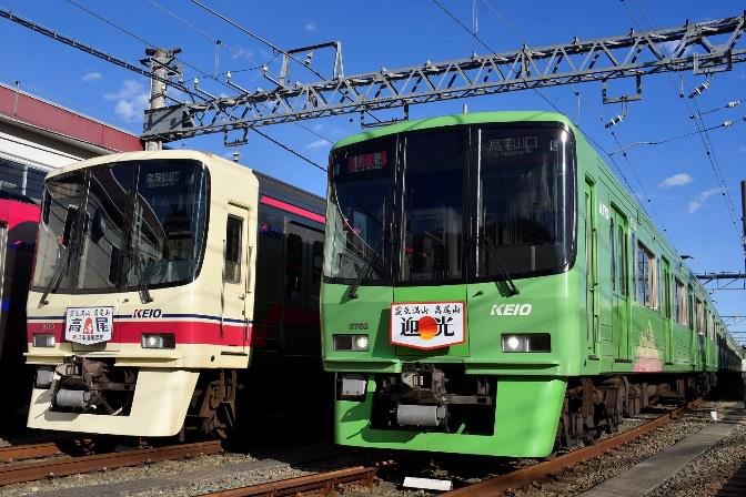 京王8000系 デビュー30周年で記念乗車券発売 ヘッドマーク付列車