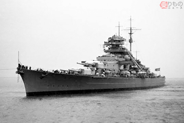 ドイツ最大の戦艦「ビスマルク」が竣工した日-1940.8.24 大和型の”1つ先輩”の運命は | 乗りものニュース