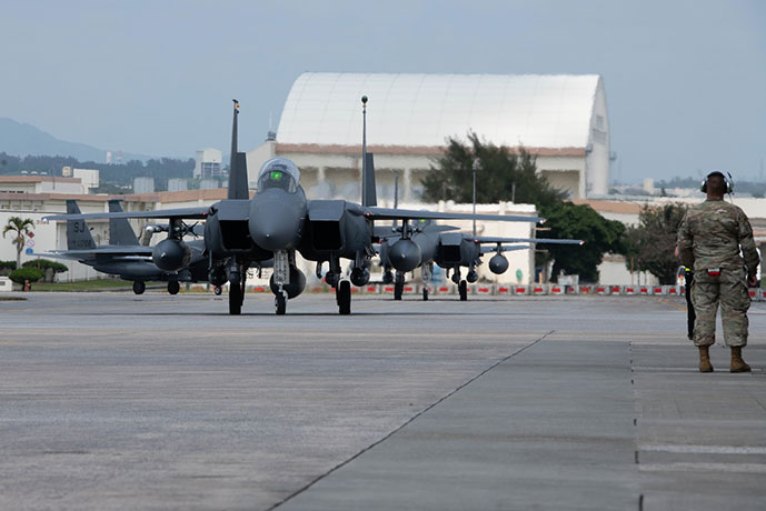 F-15E「ストライクイーグル」が嘉手納基地に到着 4月のイベント