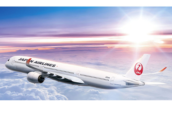 貴重 新品未使用 JALエプロン旧ロゴ入り 飛行機バッジ絵はがき