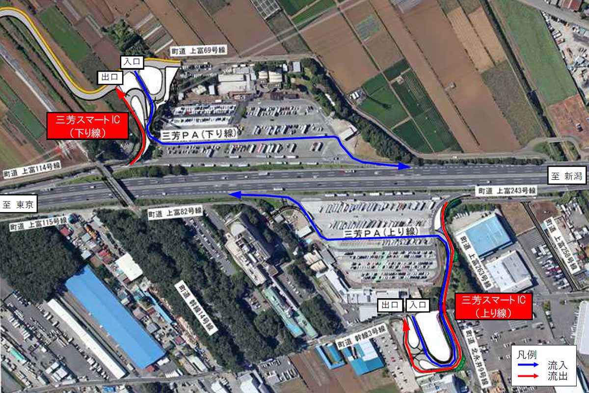 関越道の「三芳スマートIC」10日に“フル化”！ 練馬や所沢から時間短縮