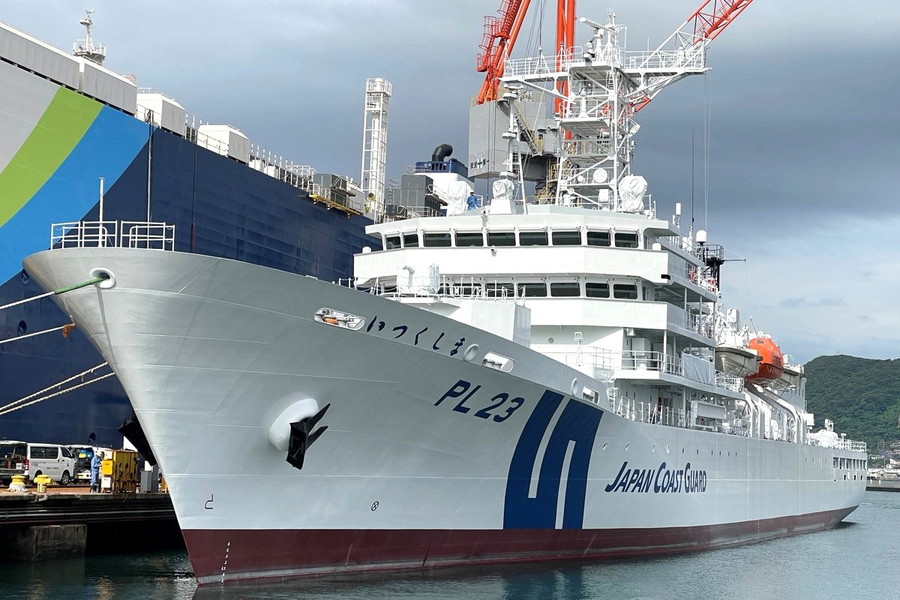 史上最大級の練習船 海上保安庁向け「いつくしま」就役 船橋二段がまえ
