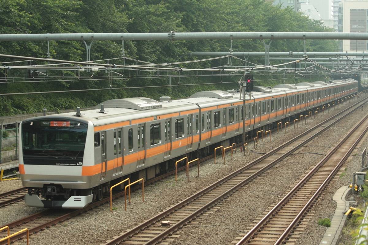 中央線快速電車に見慣れないステッカーがあったのですが… 絵柄も